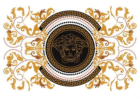 versace logo border|Versace border vector.